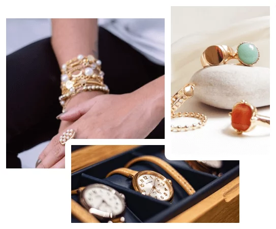 image collage - watches, jewellery